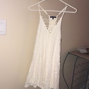 Kendall & Kylie White Crochet Dress